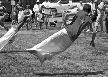 July 4th sack races